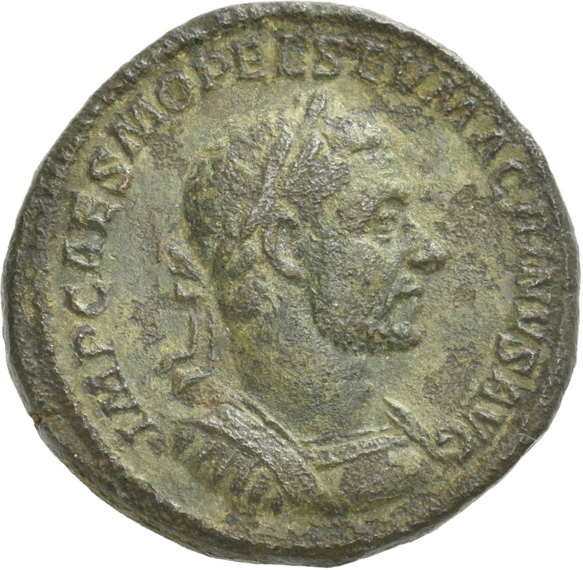 RIC IV Macrinus 189 Macrinus obverse, Bust of Macrinus, laureate, cuirassed, right