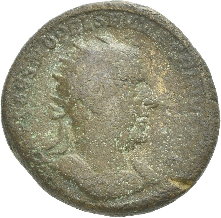RIC IV Macrinus 203 Macrinus obverse, Bust of Macrinus, radiate, cuirassed, right