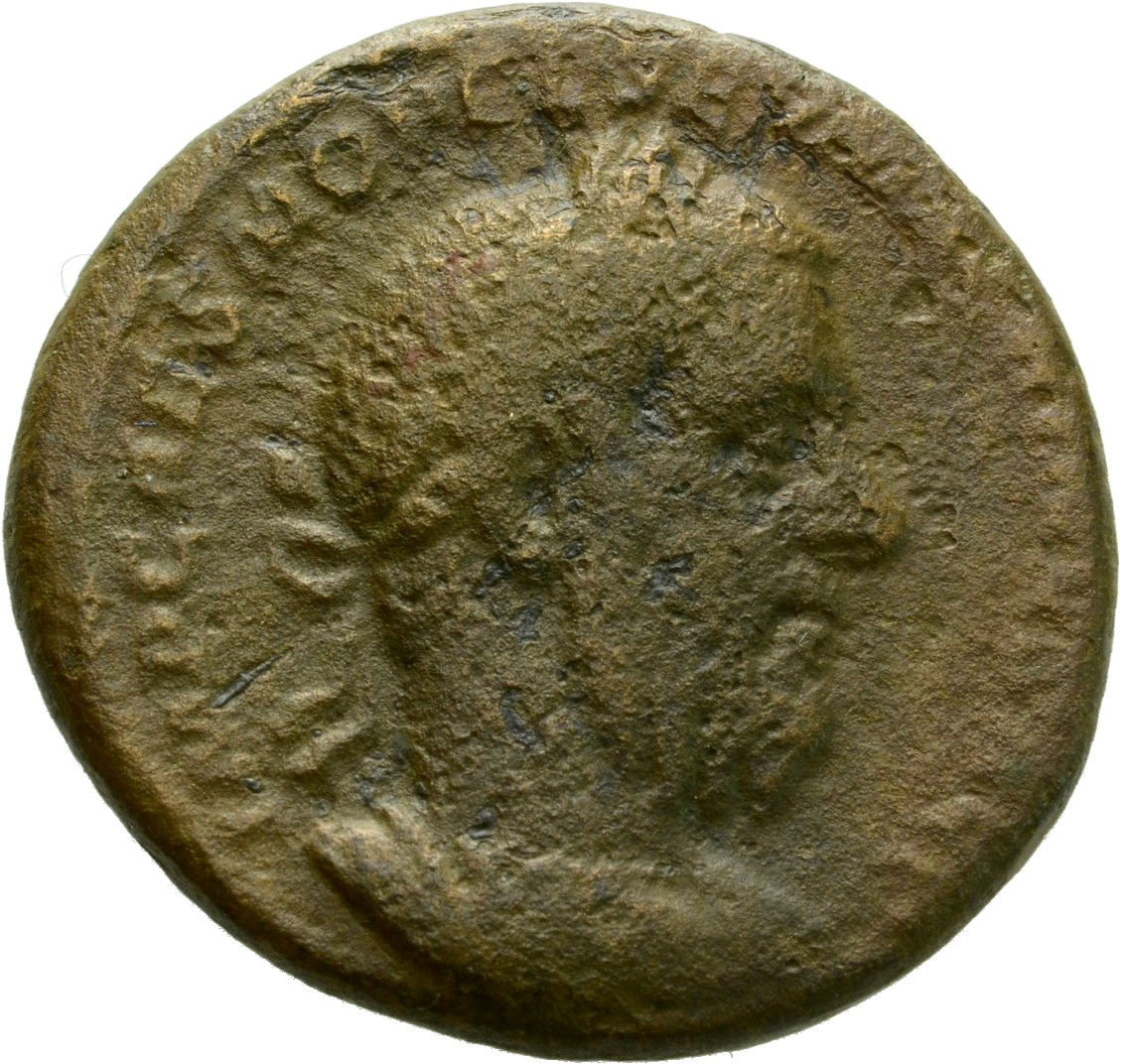 RIC IV Macrinus 204 Macrinus obverse, Bust of Macrinus, laureate, cuirassed, right