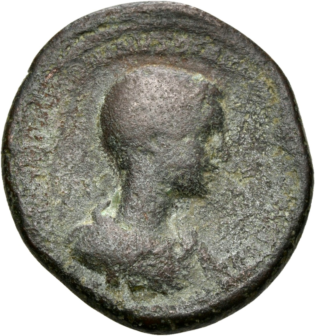 RIC IV Macrinus 212b Diadumenian obverse — Bust of Diadumenian, bare-headed, draped, cuirassed, right