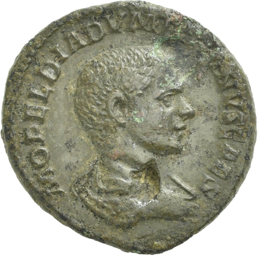 RIC IV Macrinus 216 Diadumenian obverse — Bust of Diadumenian, bare-headed, draped, right