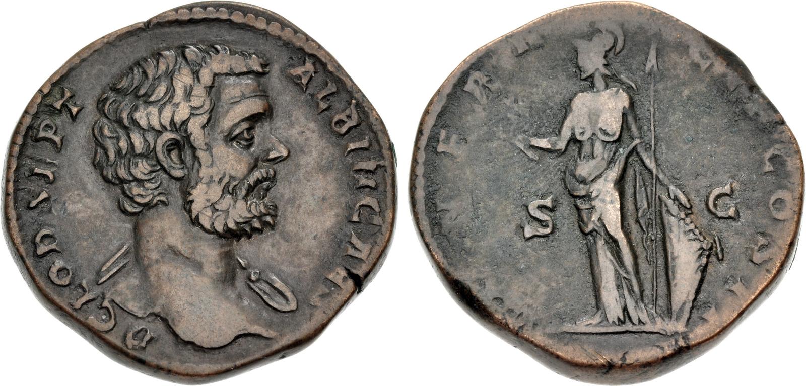 RIC IV Macrinus 54b Macrinus obverse, Bust of Macrinus, laureate, long bearded, cuirassed, right