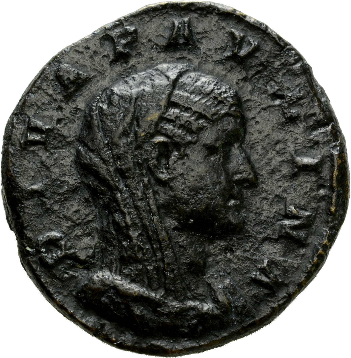 RIC IV Caecilia Paulina 3 Maximinus Thrax obverse, Bust of Paulina, veiled, draped, right