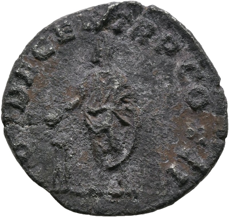 RIC IV Pertinax 13A (denarius) Pertinax reverse, Pertinax, veiled, togate, sacrificing out of patera in right hand over tr...