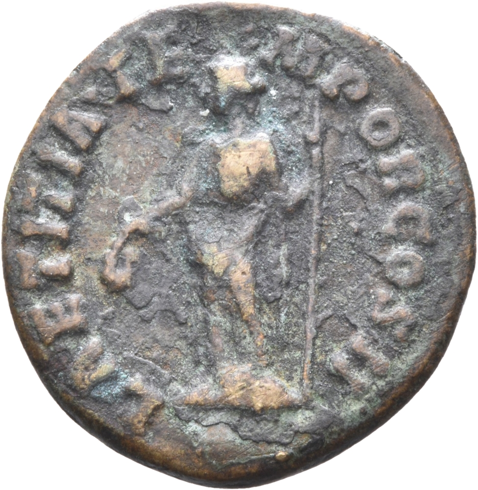 RIC IV Pertinax 4a (aureus) Pertinax reverse, Laetitia, draped, standing left, holding wreath in right hand and sceptre in...