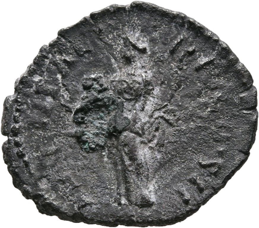 RIC IV Pertinax 4a (denarius) Pertinax reverse, Laetitia, draped, standing left, holding wreath in right hand and sceptre ...