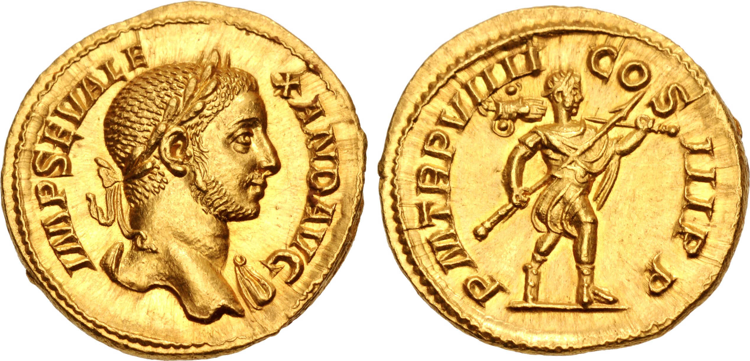 RIC IV Philip I 103 Philip The Arab reverse, Reverse legend in three lines within laurel- wreath