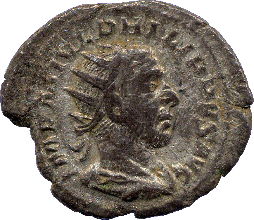 RIC IV Philip I 105B Philip The Arab obverse, Bust of Philip the Arab, radiate, draped, cuirassed, right