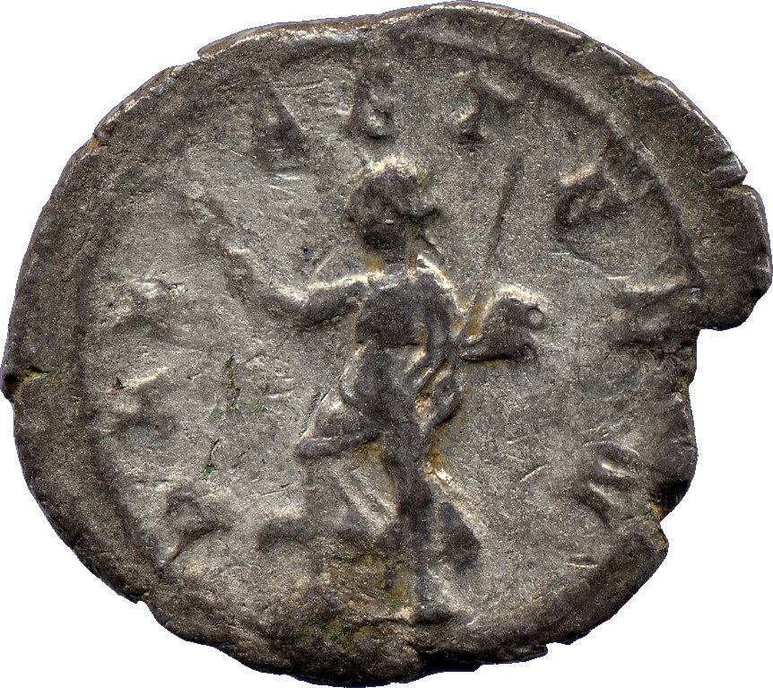 RIC IV Philip I 105B Philip The Arab reverse, Pax, draped, standing left, holding branch in right hand and transverse scep...