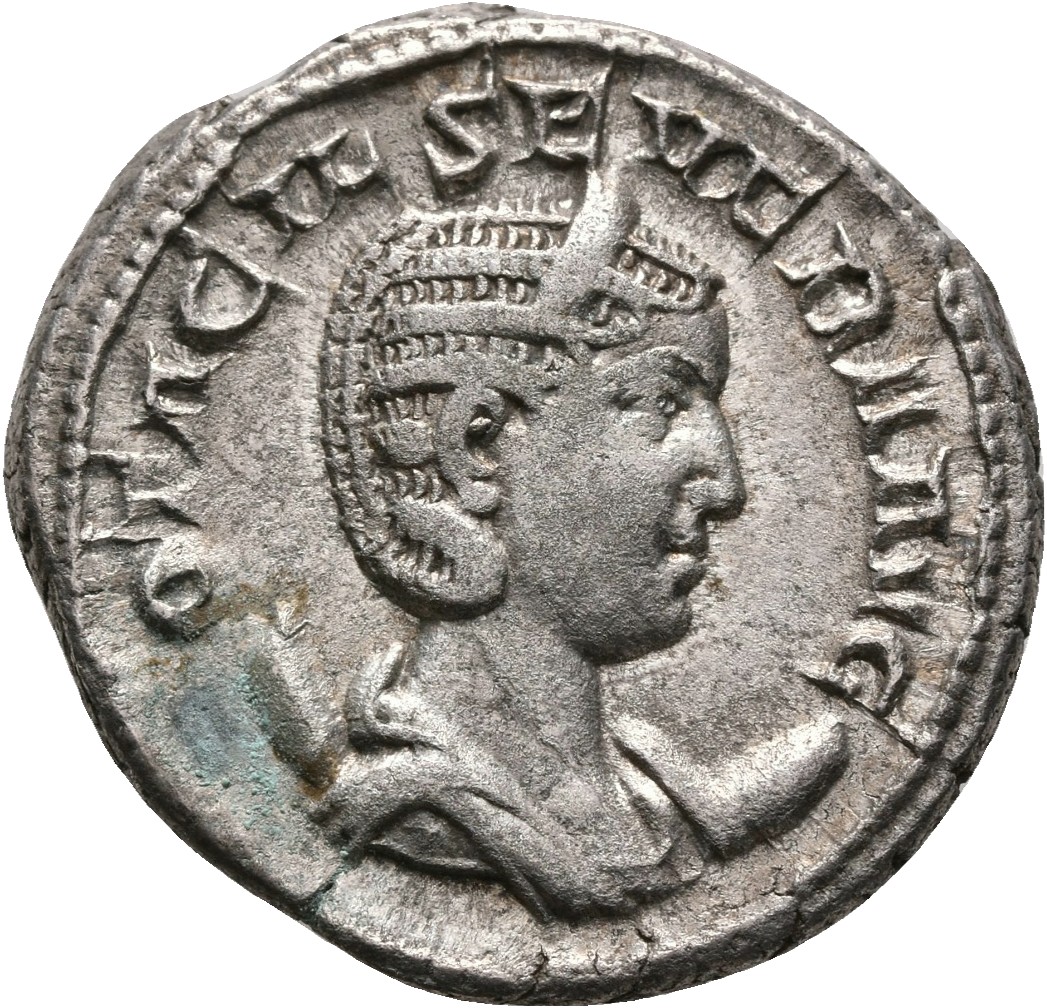 RIC IV Philip I 116 Philip The Arab obverse, Drapierte Büste der Otacilia Severa mit Diadem in der Brustansicht auf Mondsi...