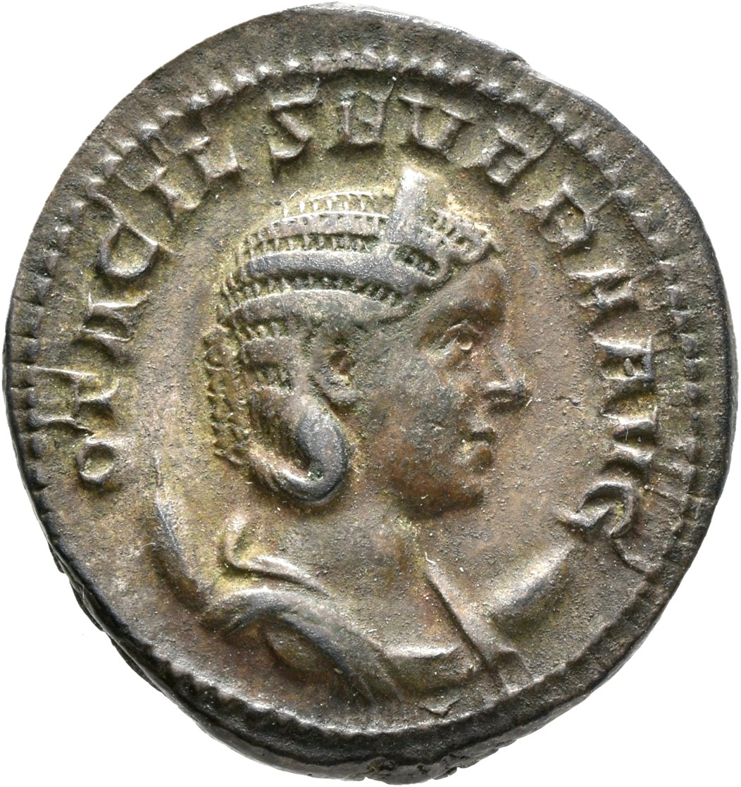 RIC IV Philip I 116 Philip The Arab obverse — Drapierte Büste der Otacilia Severa mit Diadem in der Brustansicht auf Monds...