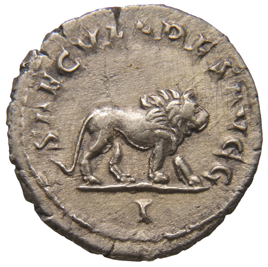RIC IV Philip I 12 Philip The Arab reverse, Lion, walking right