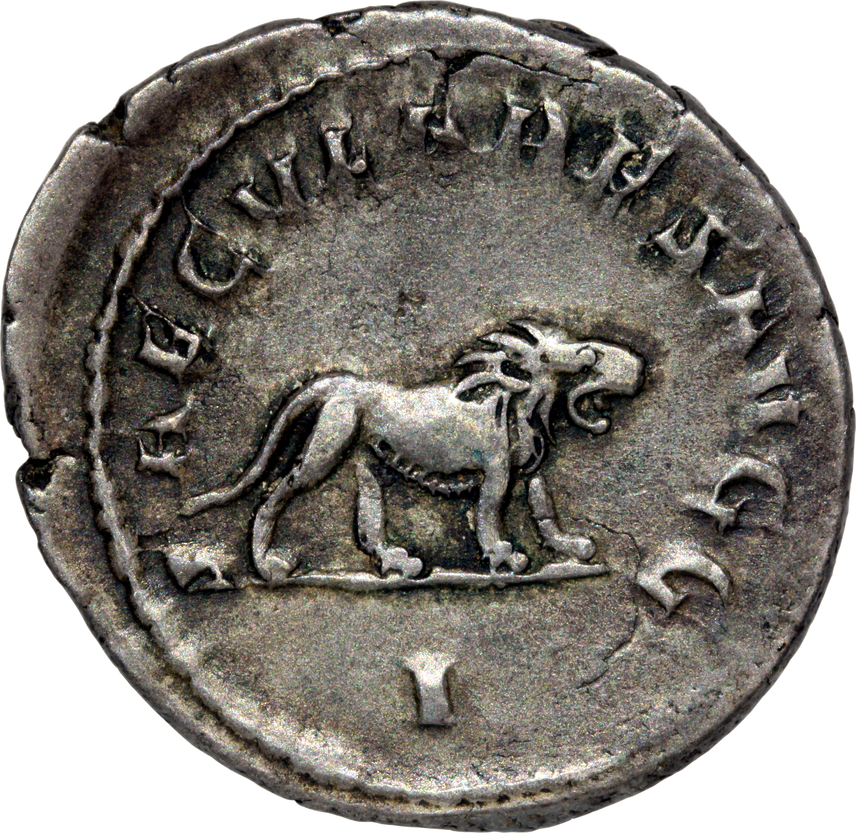 RIC IV Philip I 12 Philip The Arab reverse — Lion, walking right