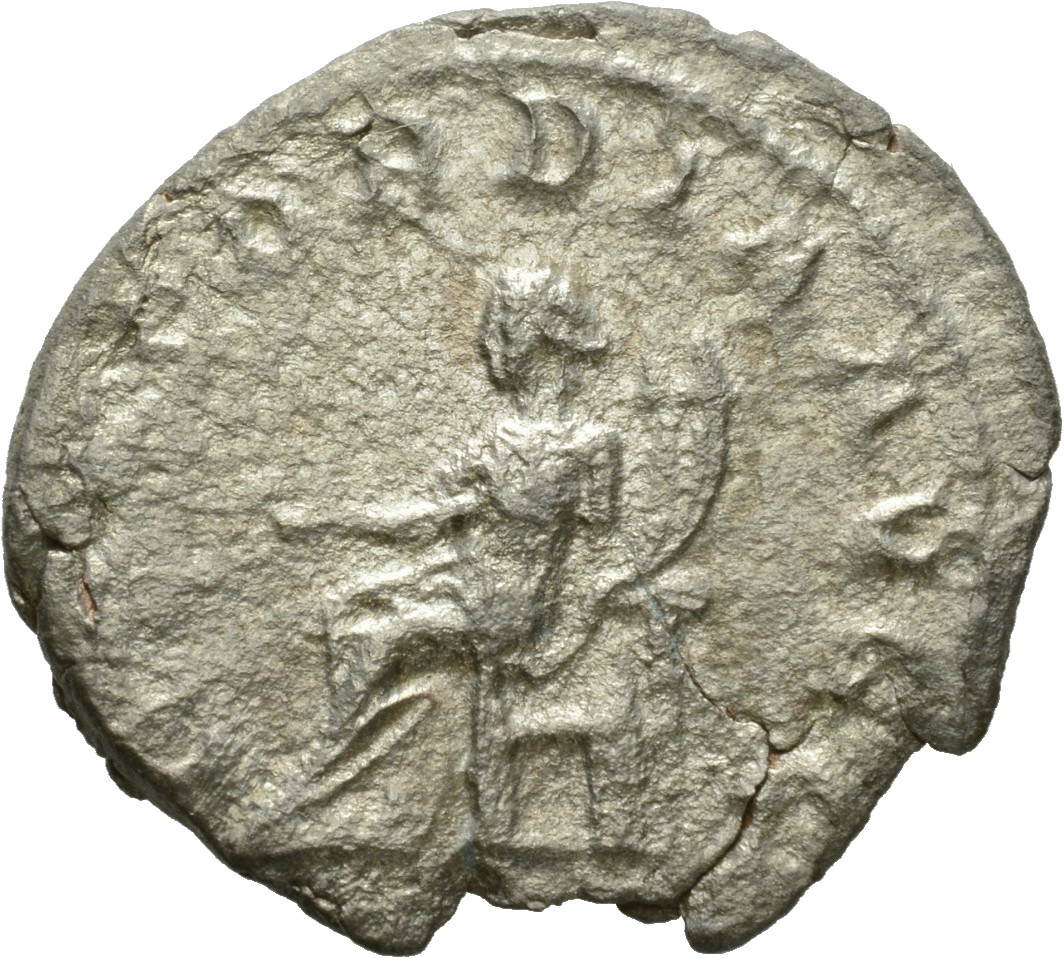 RIC IV Philip I 125C Philip The Arab reverse, Concordia, draped, seated left, holding patera in right hand and double corn...