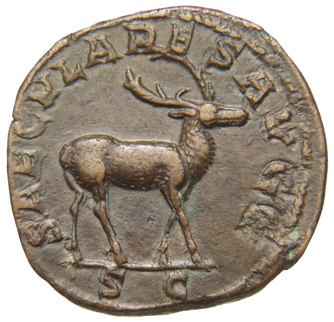 RIC IV Philip I 160A Philip The Arab reverse, Stag, walking right