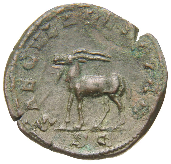 RIC IV Philip I 161 Philip The Arab reverse, Antelope, walking left