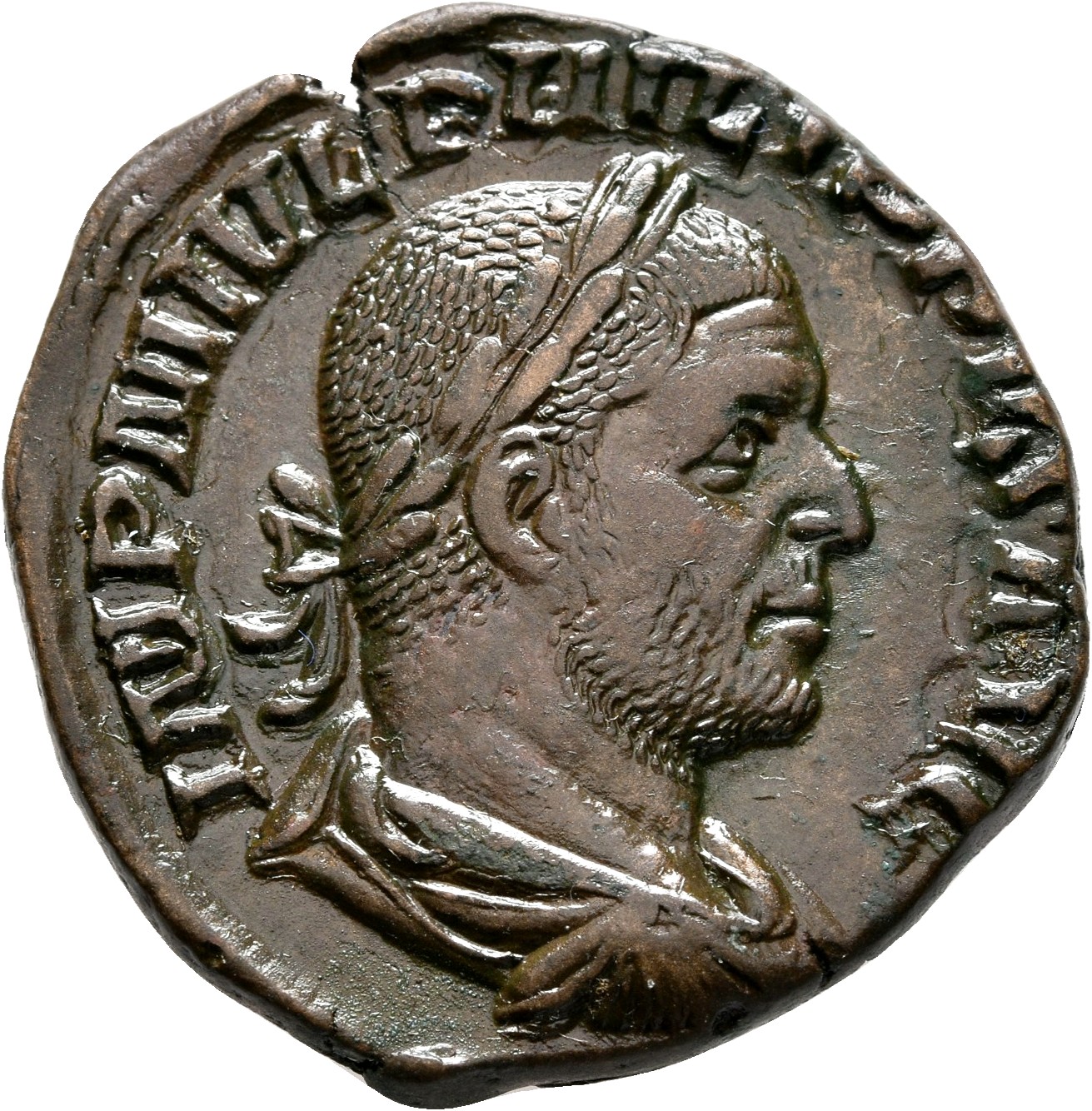 RIC IV Philip I 161 Philip The Arab obverse — Bust of Philip the Arab, laureate, draped, cuirassed, right