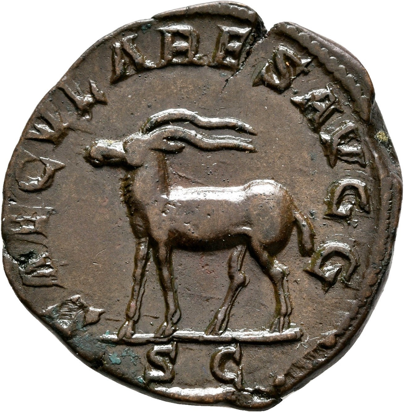 RIC IV Philip I 161 Philip The Arab reverse — Antelope, walking left