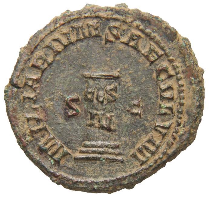 RIC IV Philip I 162A Philip The Arab reverse, Low column inscribed COS III