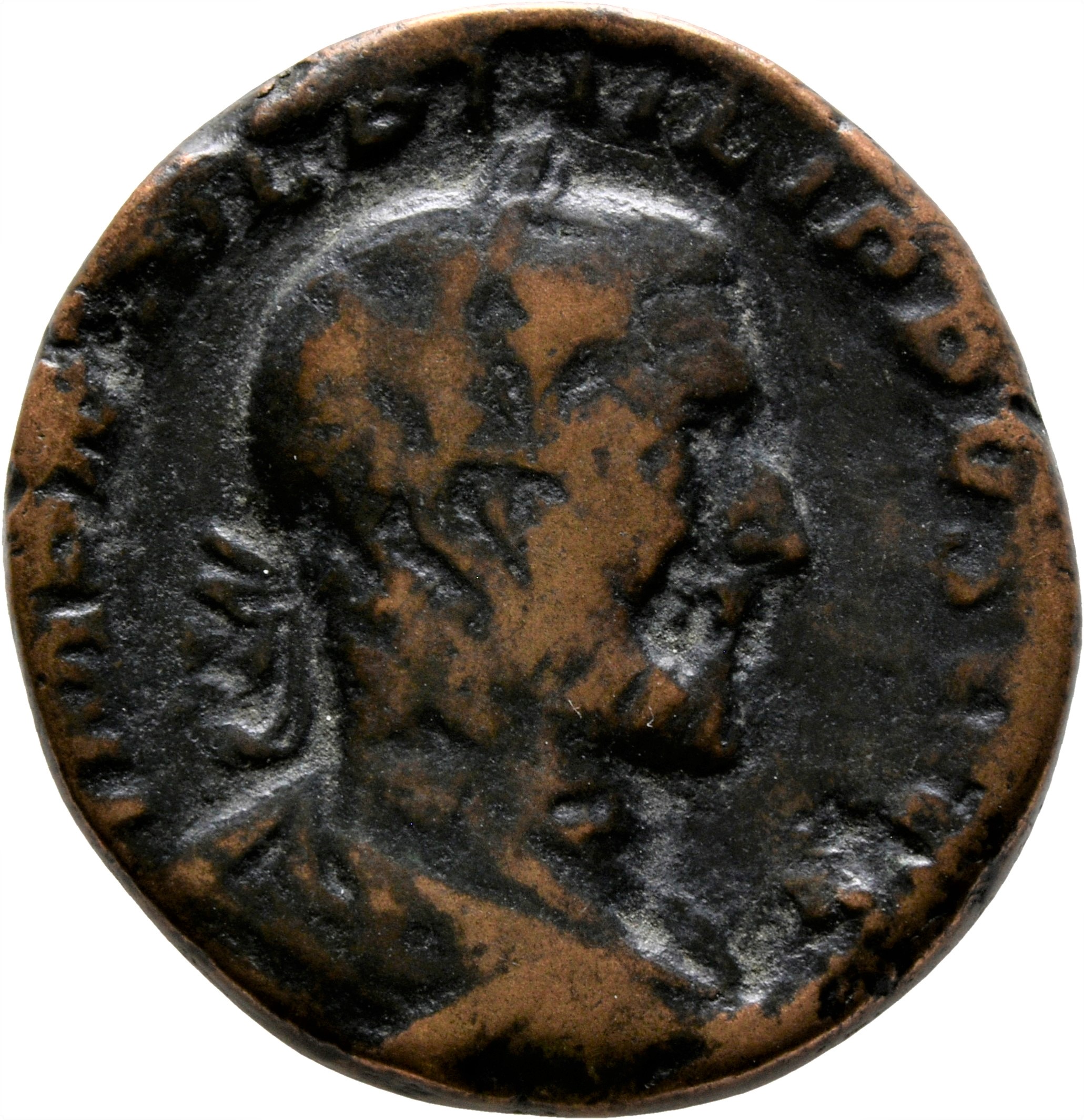 RIC IV Philip I 165 Philip The Arab obverse — Bust of Philip the Arab, laureate, draped, cuirassed, right