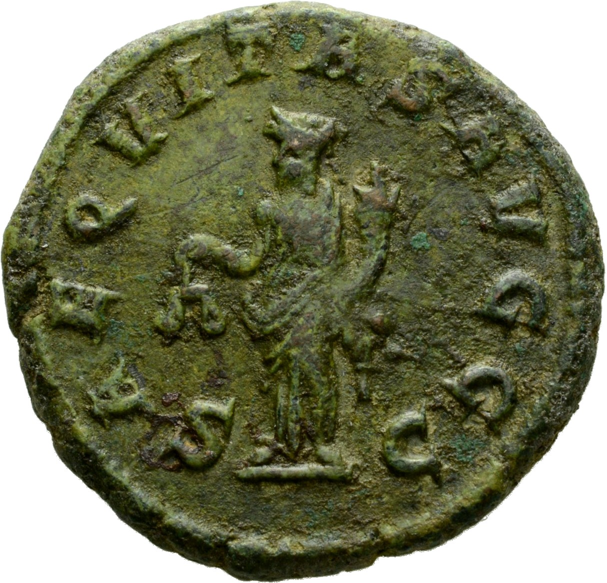 RIC IV Philip I 166B Philip The Arab reverse, Aequitas, draped, standing left, holding scales in right hand and cornucopia...