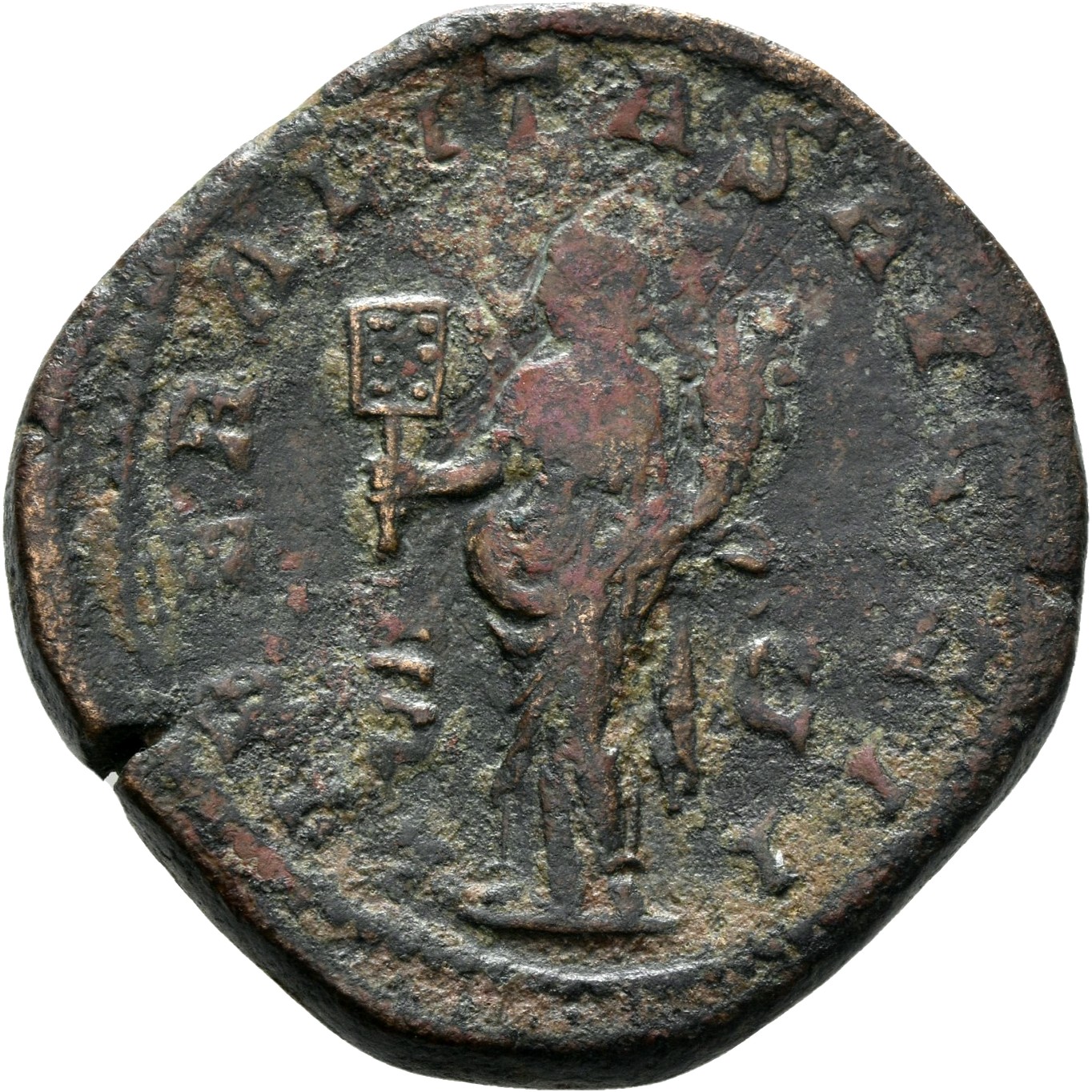RIC IV Philip I 180 Philip The Arab reverse, Liberalitas, draped, standing left, holding abacus in right hand and cornucop...