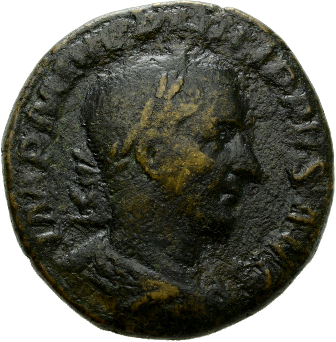 RIC IV Philip I 195A Philip The Arab obverse, Bust of Philip the Arab, laureate, draped, cuirassed, right