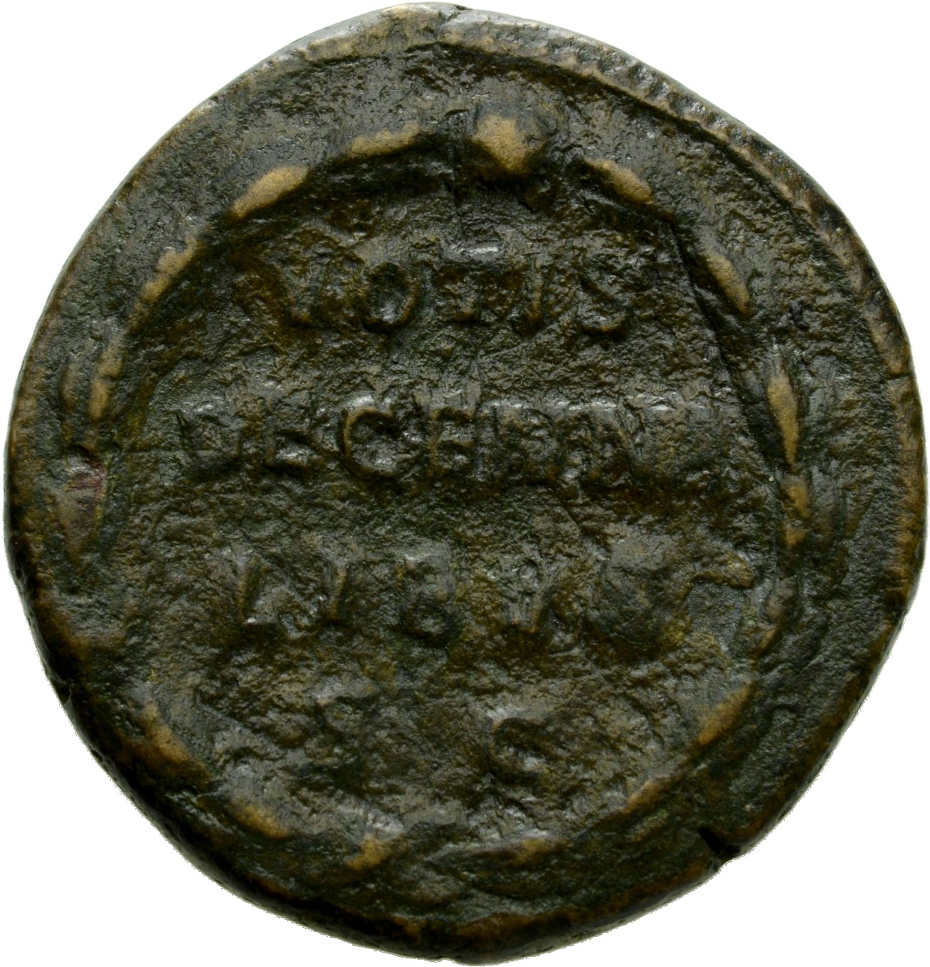 RIC IV Philip I 195A Philip The Arab reverse, Legend inscribed within wreath