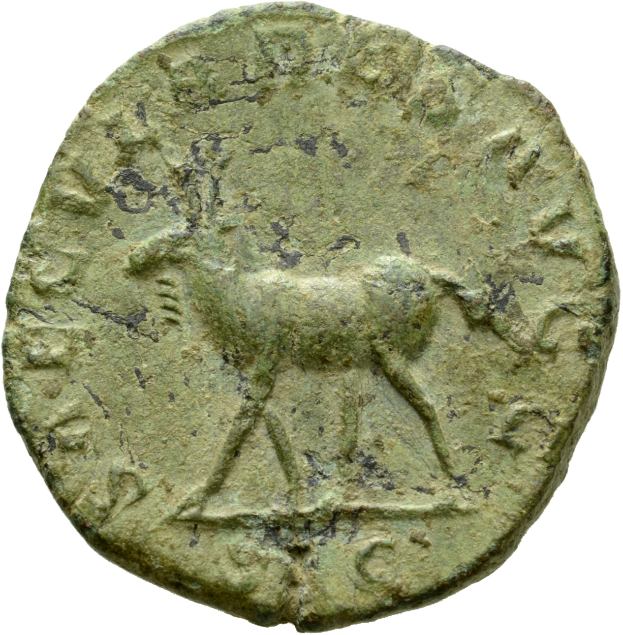RIC IV Philip I 201 Philip The Arab reverse, Gazelle, walking left