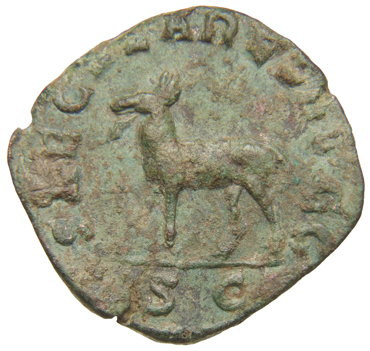 RIC IV Philip I 201 Philip The Arab reverse, Gazelle, walking left