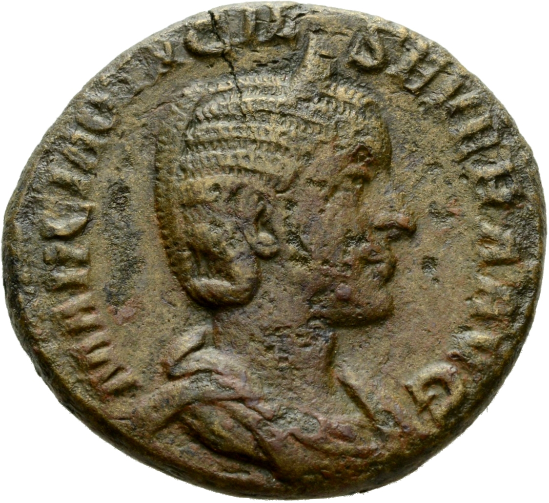 RIC IV Philip I 206 Philip The Arab obverse, Bust of Otacilia Severa, diademed, draped, right