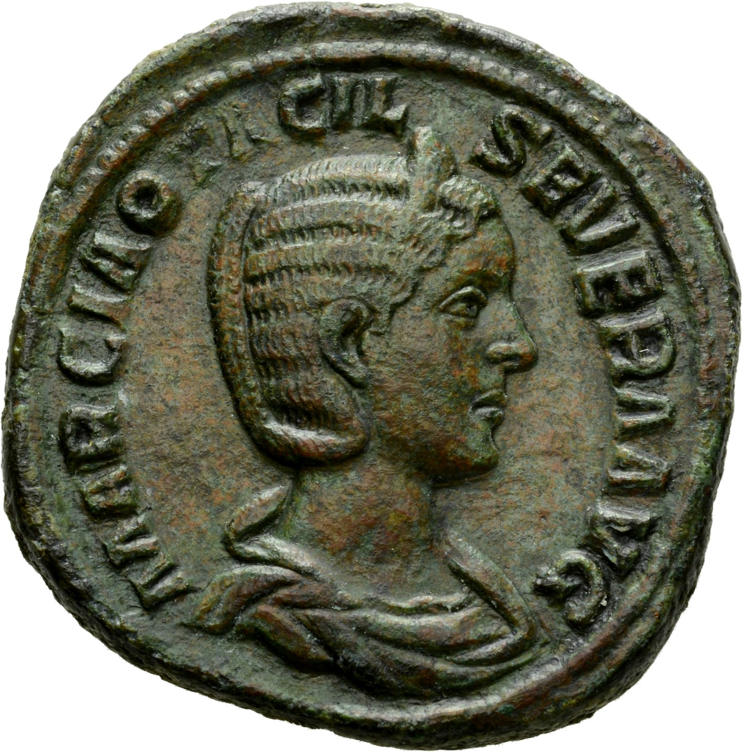 RIC IV Philip I 209A Philip The Arab obverse, Bust of Otacilia Severa, diademed, draped, right