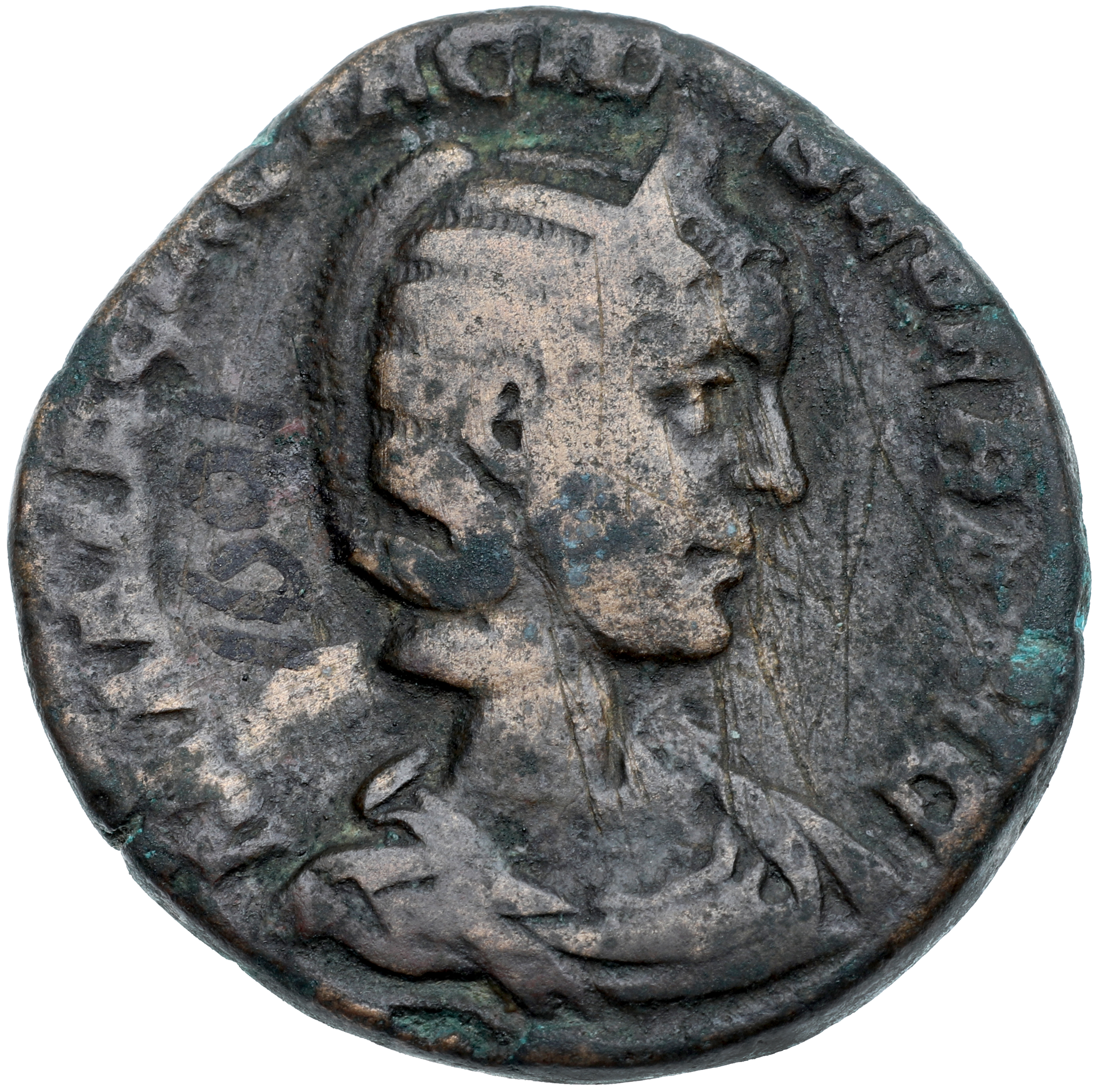 RIC IV Philip I 209A Philip The Arab obverse, Bust of Otacilia Severa, diademed, draped, right