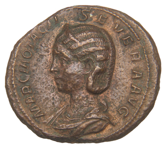 RIC IV Philip I 211 Philip The Arab obverse, Bust of Otacilia Severa, diademed, draped, left