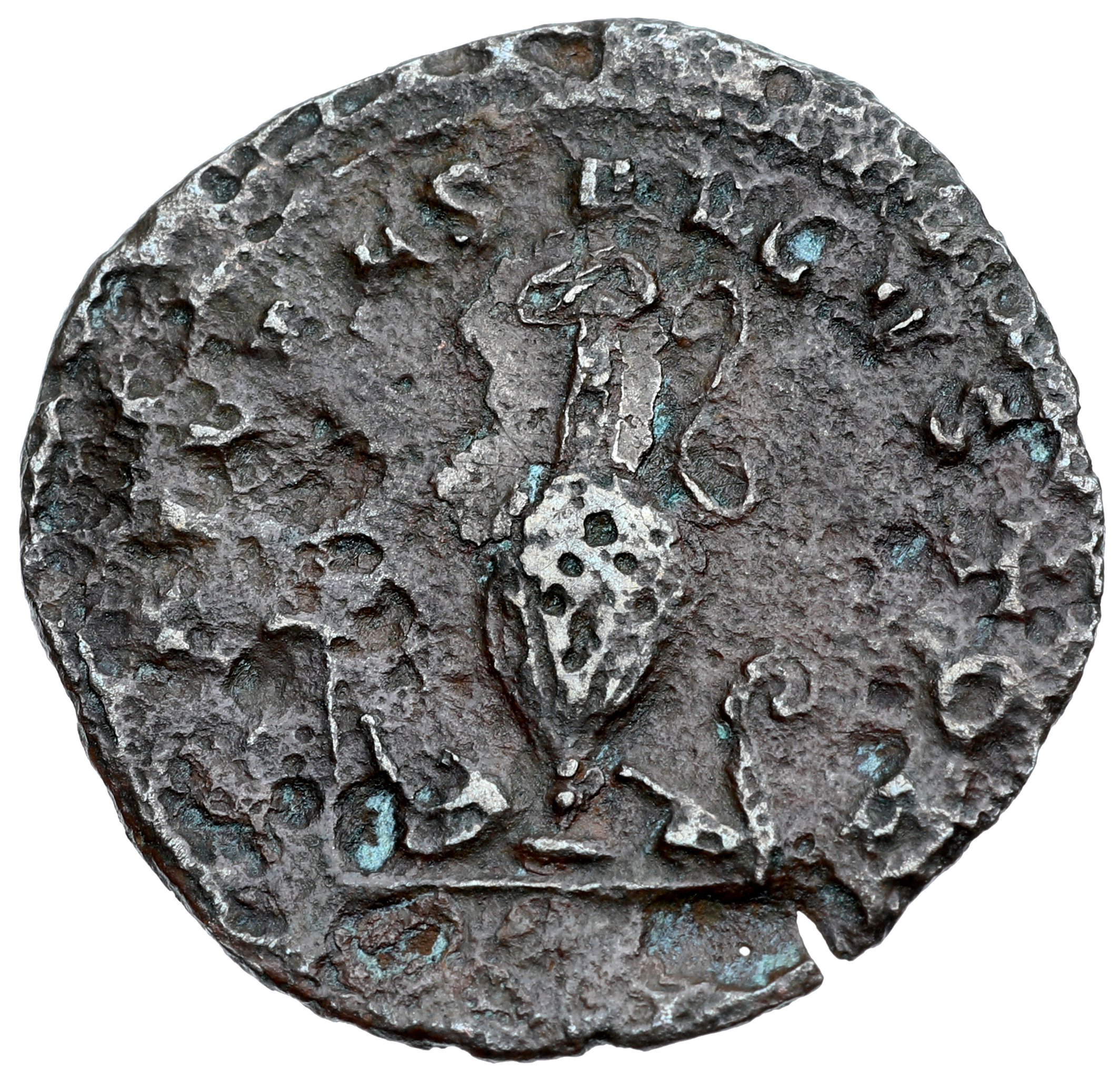 RIC IV Philip I 215 Philip The Arab reverse, Spinkler, simpulum, jug, knife, and lituus