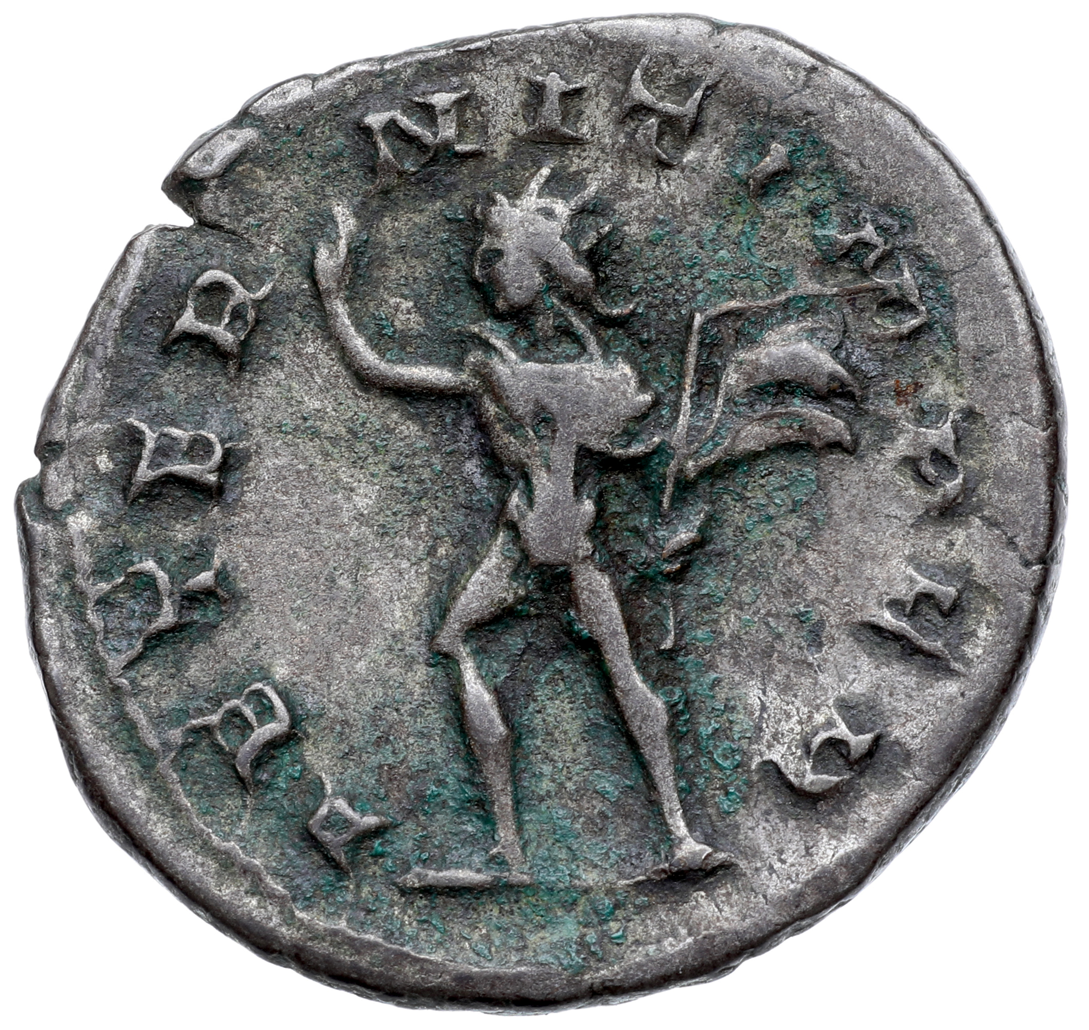 RIC IV Philip I 226 Philip The Arab reverse, Sol, radiate, advancing left, raising right hand and holding whip in left hand
