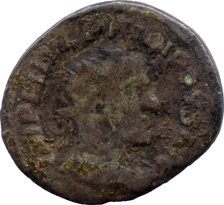 RIC IV Philip I 26 Philip The Arab obverse, Kopf des Philippus I. Arabs nach r., mit Strahlenkranzkrone; im Perlkreis.