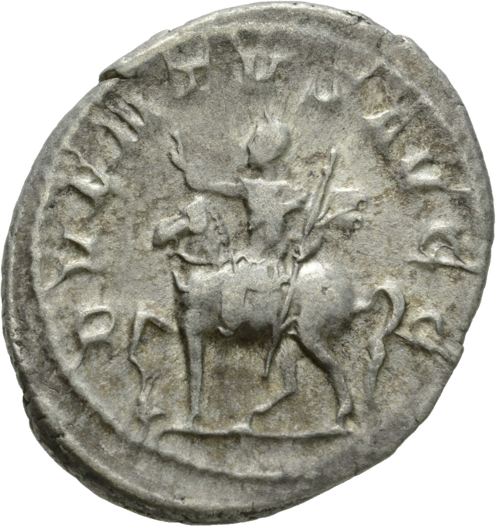 RIC IV Philip I 26B Philip The Arab reverse, Philip the Arab, on horse, pacing left, raising right hand and holding spear ...