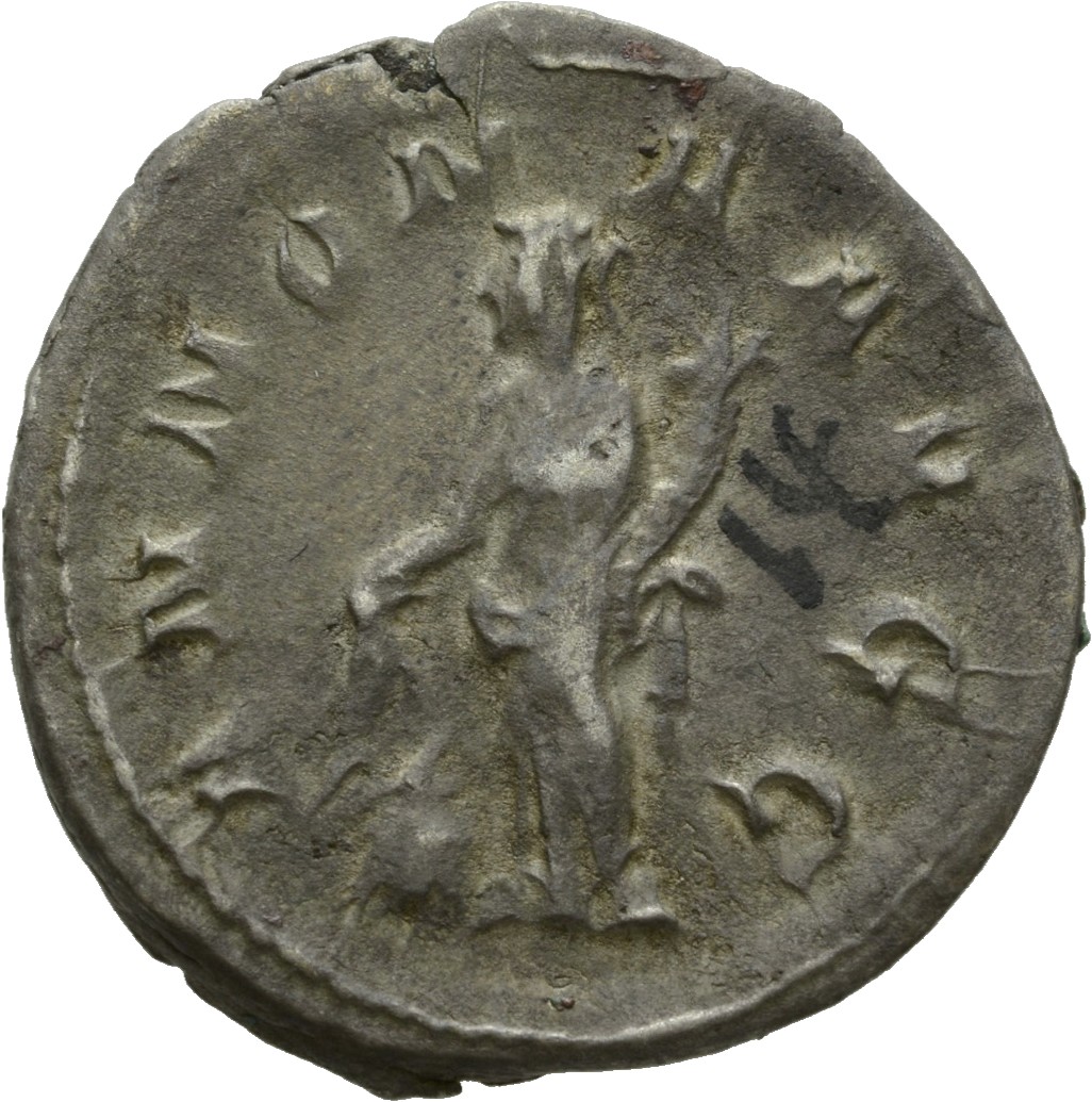 RIC IV Philip I 29 Philip The Arab reverse, Annona, draped, standing left, holding corn-ears in right hand over prow and c...
