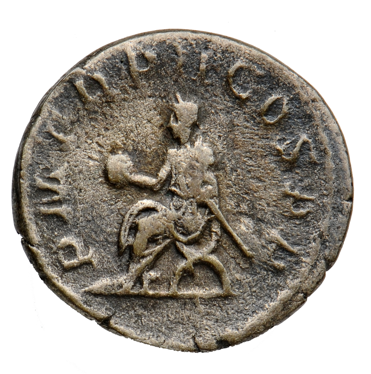RIC IV Philip I 2B Philip The Arab reverse, Philip the Arab, seated left, on curule chair, holding globe in right hand and...
