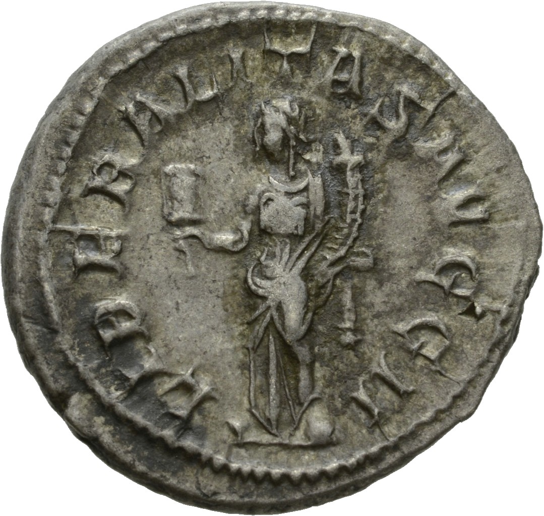 RIC IV Philip I 38B Philip The Arab reverse, Liberalitas, draped, standing left, holding abacus in right hand and cornucop...