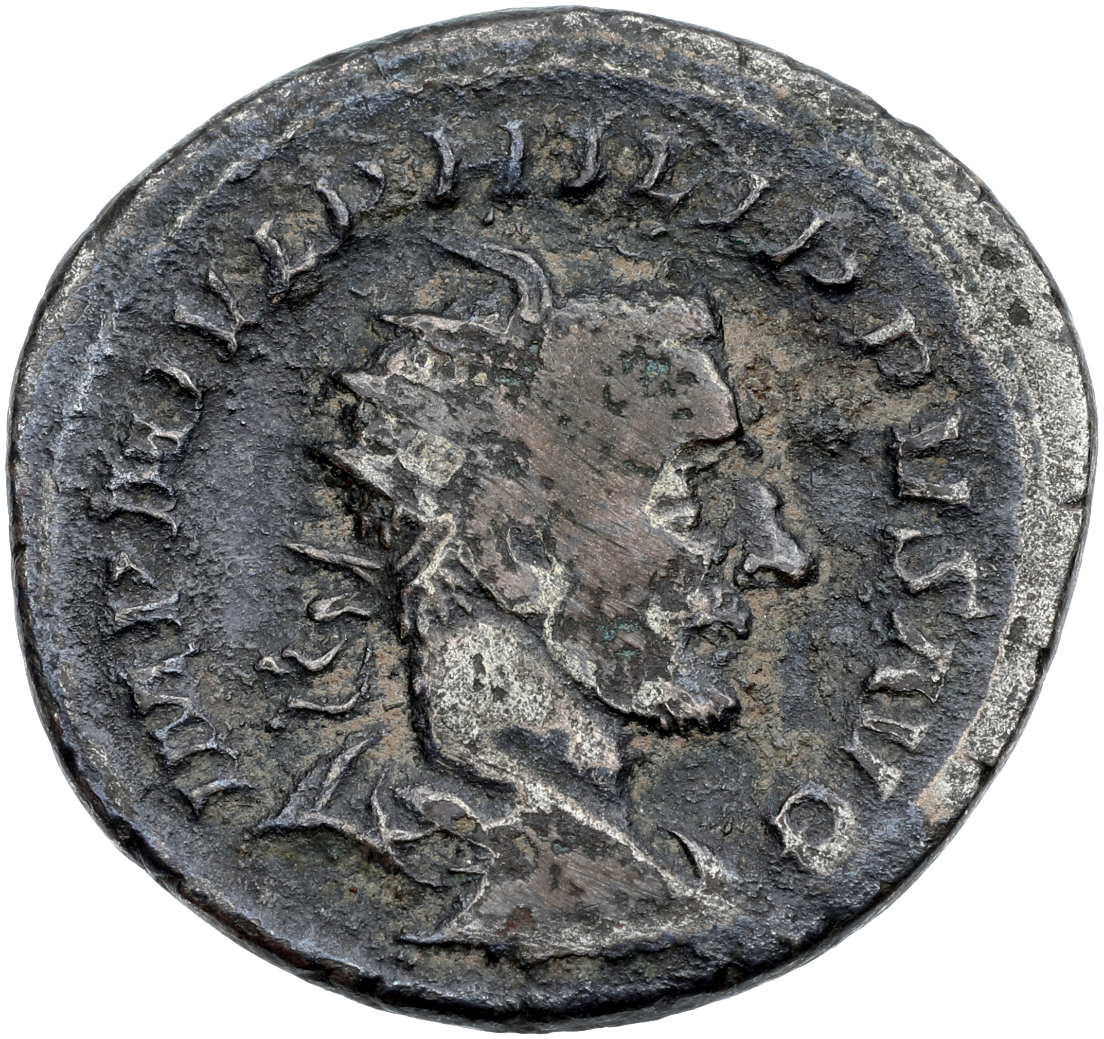 RIC IV Philip I 47 Philip The Arab obverse, Bust of Philip the Arab, radiate, draped, cuirassed, right