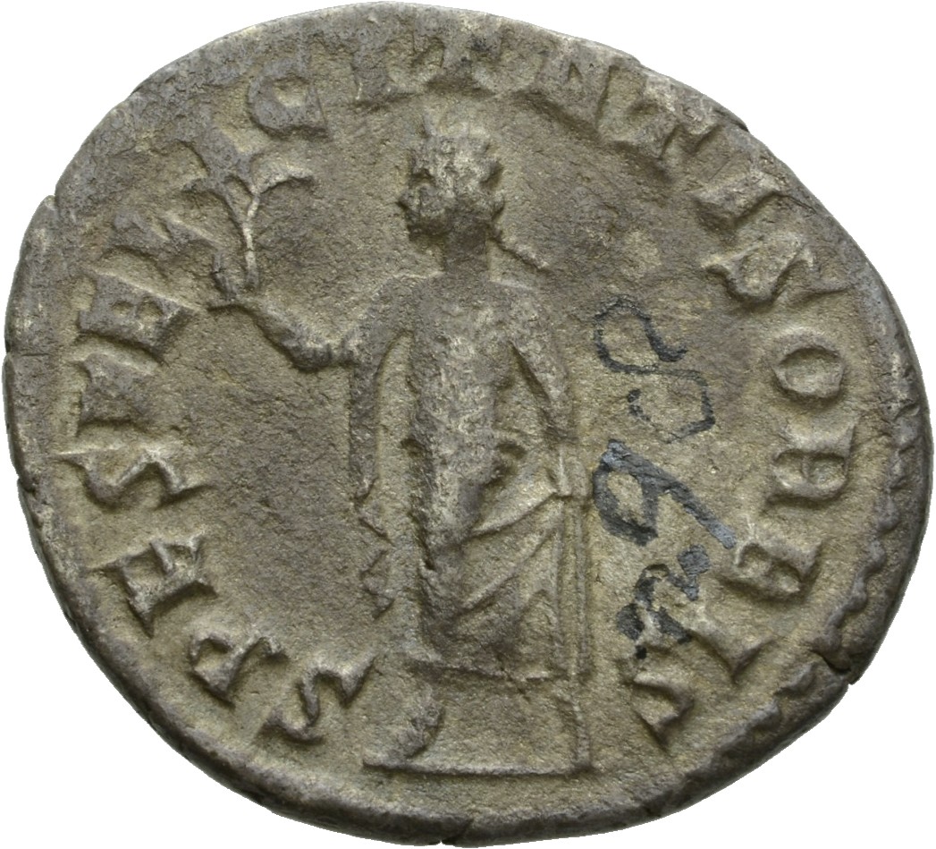 RIC IV Philip I 70 Philip The Arab reverse, Spes, draped, advancing left, holding flower in right hand and raising skirt w...
