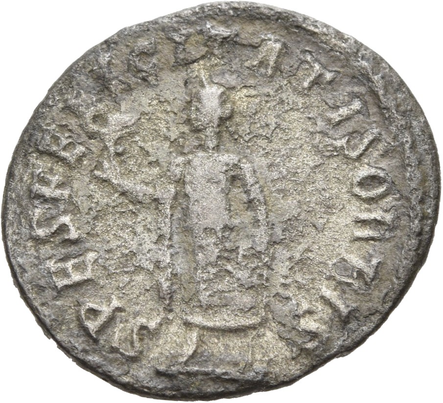 RIC IV Philip I 70 Philip The Arab reverse, Spes, draped, advancing left, holding flower in right hand and raising skirt w...
