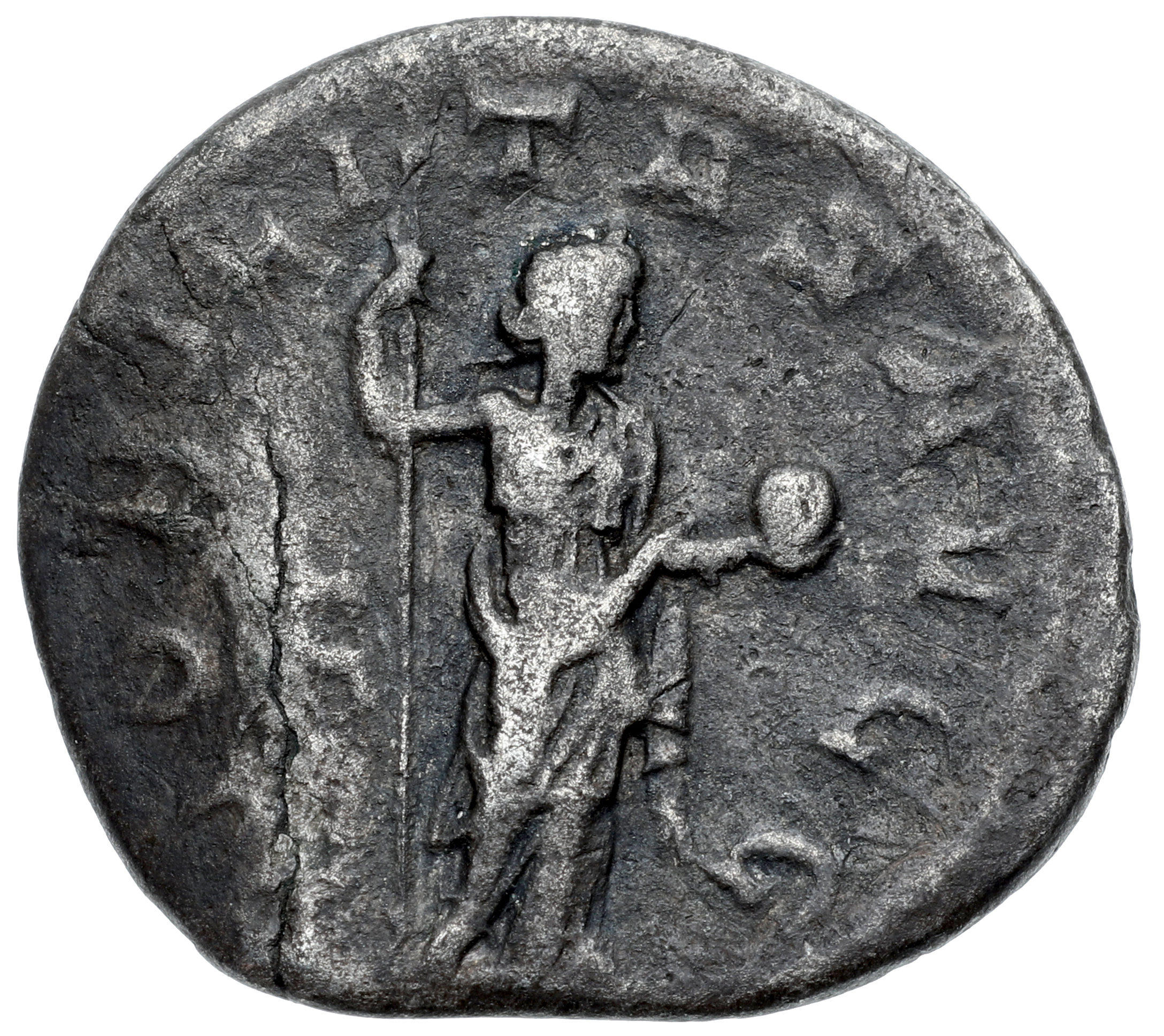 RIC IV Philip I 8 Philip The Arab reverse, Nobilitas, draped, standing left, holding sceptre in right hand and globe in le...