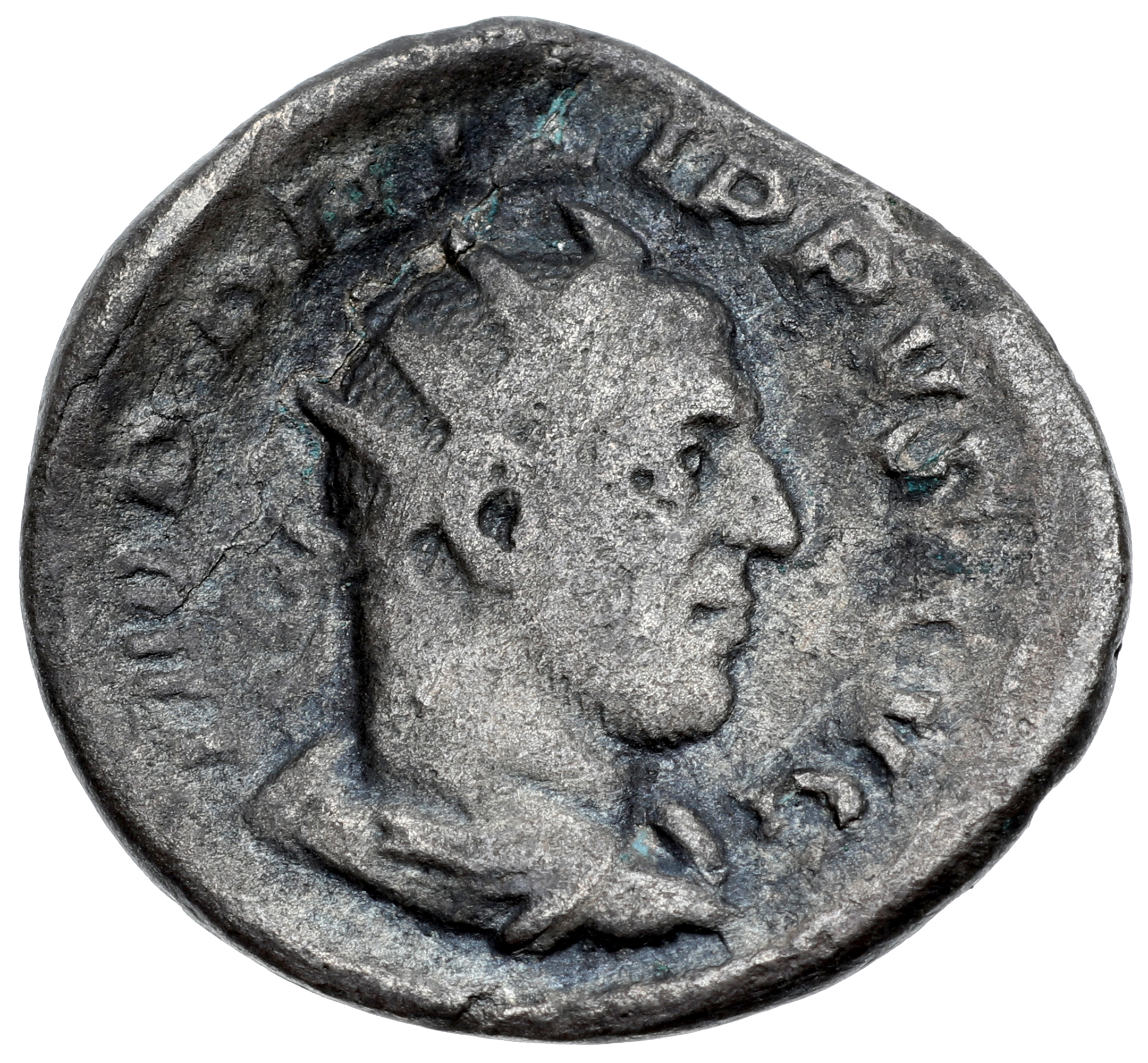 RIC IV Philip I 8 Philip The Arab obverse, Bust of Philip the Arab, radiate, draped, cuirassed, right
