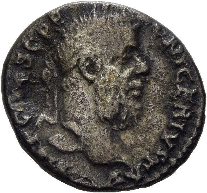 RIC IV Pescennius Niger 2B Pescennius Niger obverse, Head of Pescennius Niger, laureate, right