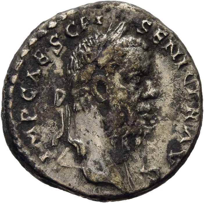 RIC IV Pescennius Niger 65C Pescennius Niger obverse, Head of Pescennius Niger, laureate, right