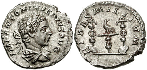 RIC IV Pescennius Niger 78 Pescennius Niger obverse — Head of Pescennius Niger, laureate, right