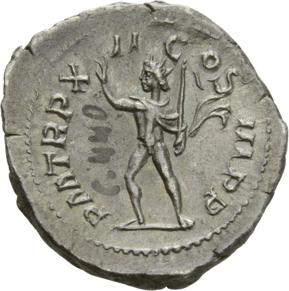 RIC IV Severus Alexander 120 Severus Alexander reverse, Sol, radiate, nude except cloak over left shoulder, walking left, ...
